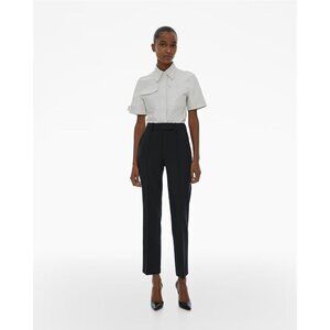 HELMUT LANG Black Smoking Wool Tapered Stovepipe Trousers Pants, Size 2
